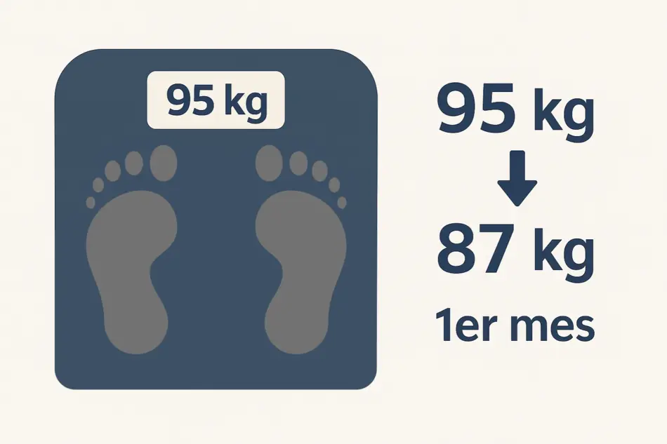 cuántos kilos se pierden el primer mes después de una cirugía bariátrica